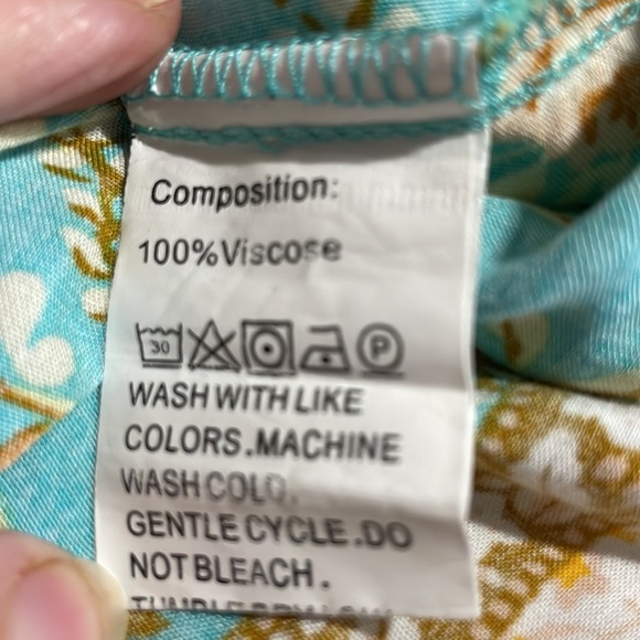 Shein Floral Teal Dress - Picture 8 of 8